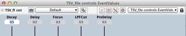 Figure 8. Controlling EventValues with MIDI Script removes them from the VCS.